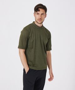 T/W ウォッシャブル モックネック 半袖 Tシャツ