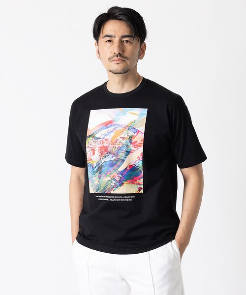 フランス風景デザイン プリント Tシャツ