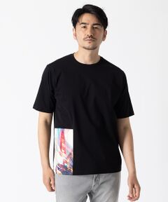 フランス風景デザイン サイドプリント Tシャツ