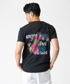 DESIGNWORKS / デザインワークス Tシャツ | THE EDITOR フラワープリント クルーネック Tシャツ