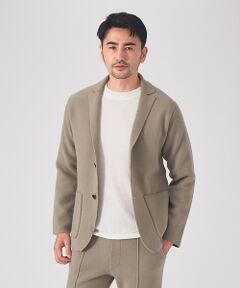 【LEON別注/セットアップ対応】ラムウールミラノリブ縮絨 ニットジャケット