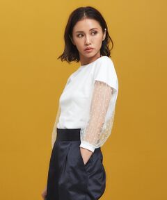DESIGNWORKS / デザインワークス Tシャツ | 袖ドットチュールプルオーバー