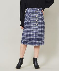 DESIGNWORKS / デザインワークス ミニ・ひざ丈スカート | メルトンチェックスカート