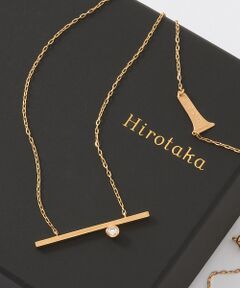 Hirotaka Gold Long Bar Diamond ネックレス