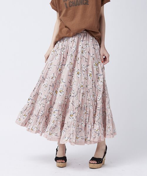 MARIHA 草原の虹のスカート Big Bouquet ロング・マキシ丈スカート