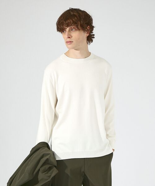 DESIGNWORKS / デザインワークス ニット・セーター | カシミヤタッチ クルーネックニット（アイボリー）