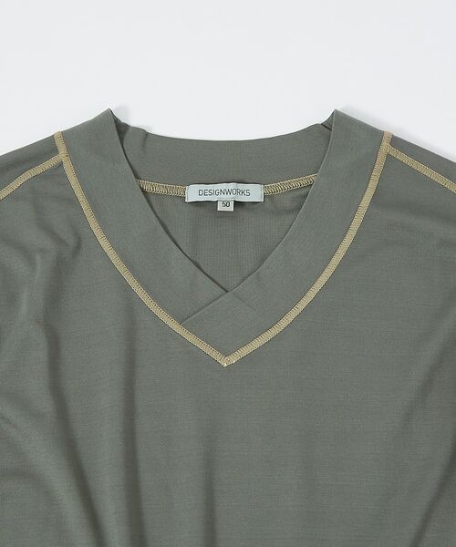 DESIGNWORKS / デザインワークス Tシャツ | 重ねVネック 半袖Tシャツ | 詳細1