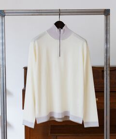 DESIGNWORKS / デザインワークス ニット・セーター | Biella Yarn 12G  ハーフジップニット