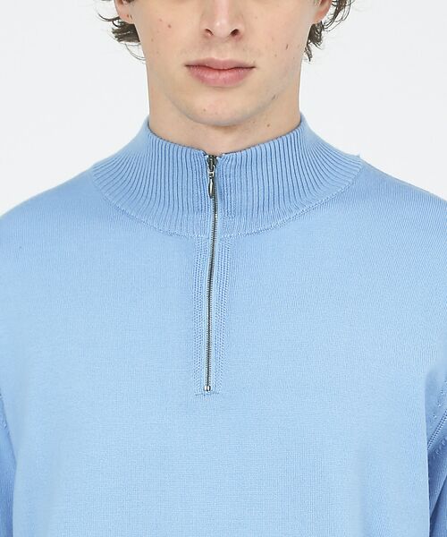 DESIGNWORKS / デザインワークス ニット・セーター | Biella Yarn 12G  ハーフジップニット | 詳細9