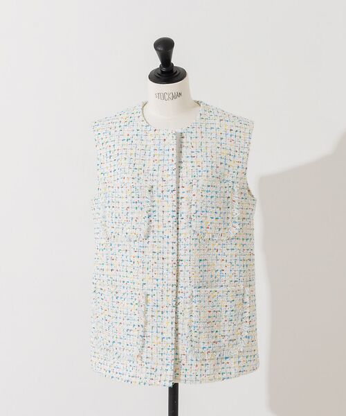 DESIGNWORKS / デザインワークス ベスト | スパンコールツィードジレ | 詳細5