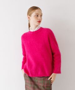 DESIGNWORKS / デザインワークス ニット・セーター | モヘア起毛クルーネックプルオーバー