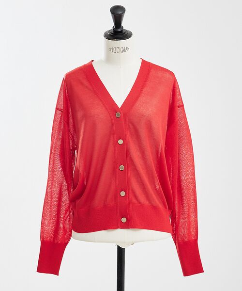 DESIGNWORKS / デザインワークス カーディガン・ボレロ | ラメシアーVネックカーディガン | 詳細6