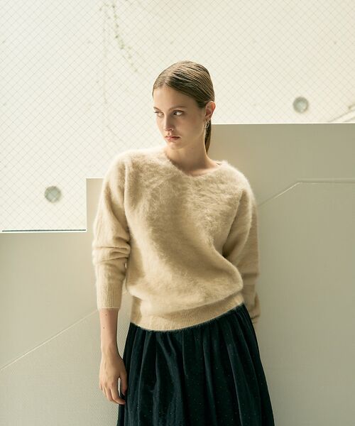 DESIGNWORKS / デザインワークス ニット・セーター | ファー加工Vネックニット | 詳細14