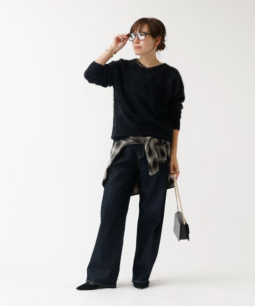 DESIGNWORKS / デザインワークス ニット・セーター | ファー加工Vネックニット | 詳細22