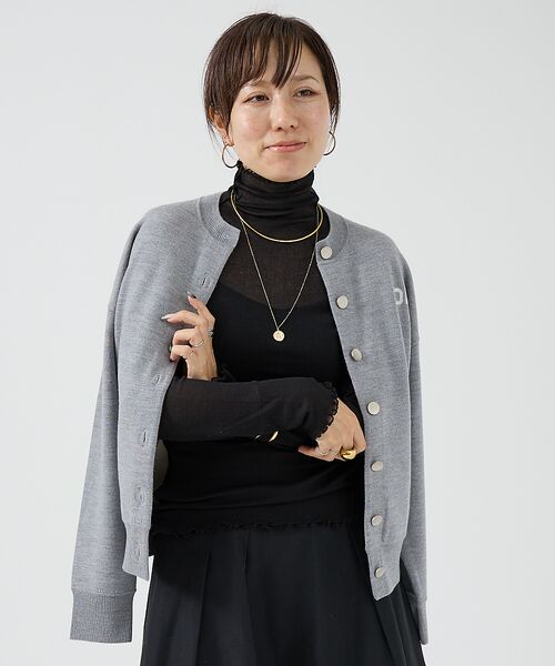 DESIGNWORKS / デザインワークス カーディガン・ボレロ | ダブルフェイスクルーネックカーディガン | 詳細3