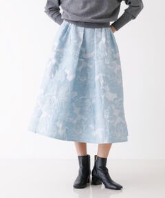 DESIGNWORKS / デザインワークス ミニ・ひざ丈スカート | フラワージャガードスカート