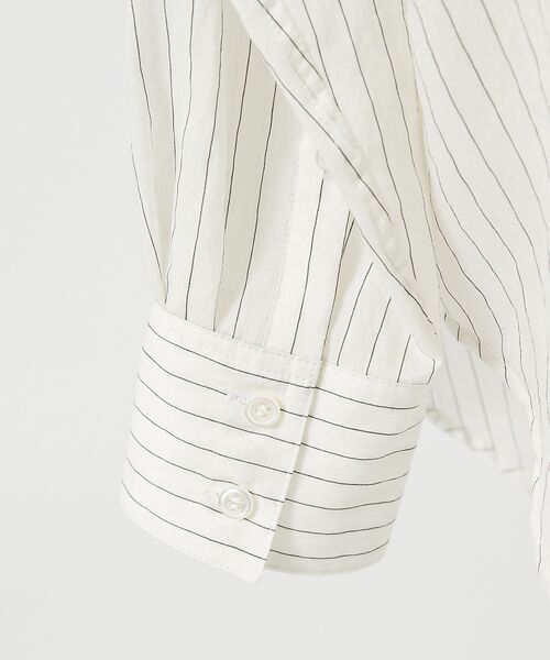 DESIGNWORKS / デザインワークス シャツ・ブラウス | レース付きストライプ柄ロングシャツ | 詳細11