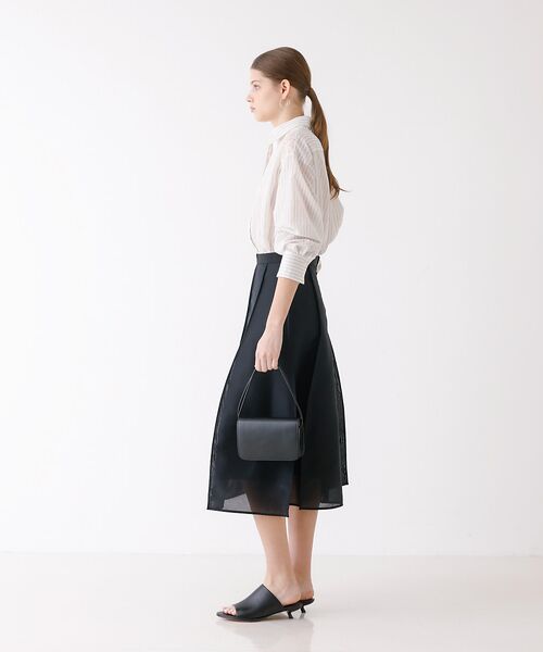 DESIGNWORKS / デザインワークス シャツ・ブラウス | レース付きストライプ柄ロングシャツ | 詳細5