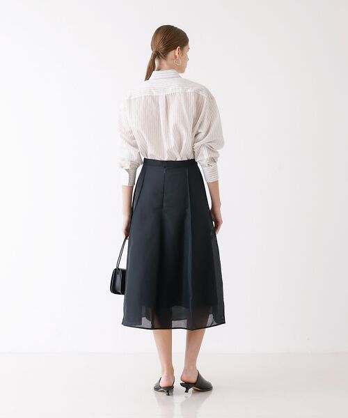 DESIGNWORKS / デザインワークス シャツ・ブラウス | レース付きストライプ柄ロングシャツ | 詳細6