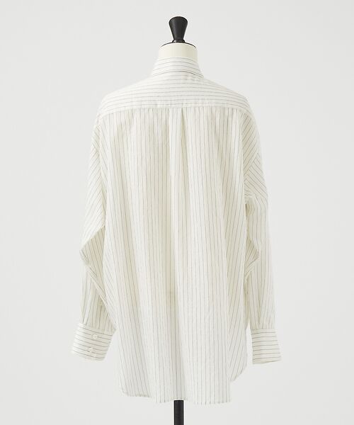 DESIGNWORKS / デザインワークス シャツ・ブラウス | レース付きストライプ柄ロングシャツ | 詳細9