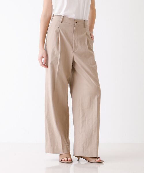 DESIGNWORKS/デザインワークス リネンワイドパンツ モカ 36 DESIGNWORKS/デザインワークス リネンワイドパンツ モカ 36