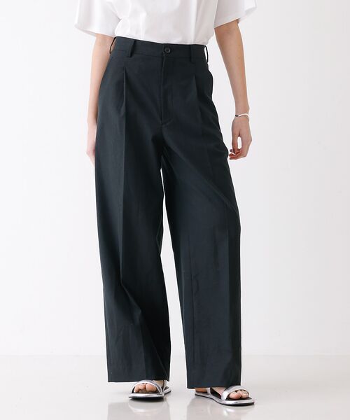 DESIGNWORKS/デザインワークス リネンワイドパンツ ブラック 38 DESIGNWORKS/デザインワークス リネンワイドパンツ ブラック 38