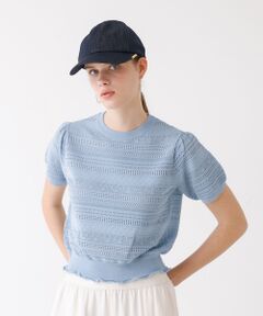 DESIGNWORKS / デザインワークス ニット・セーター | 透かし編半袖プルオーバー