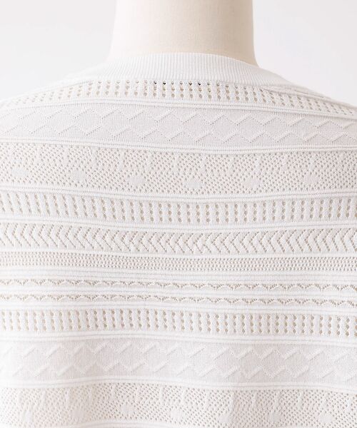 DESIGNWORKS / デザインワークス ニット・セーター | 透かし編半袖プルオーバー | 詳細10