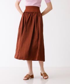 DESIGNWORKS / デザインワークス ミニ・ひざ丈スカート | サテンフレアスカート