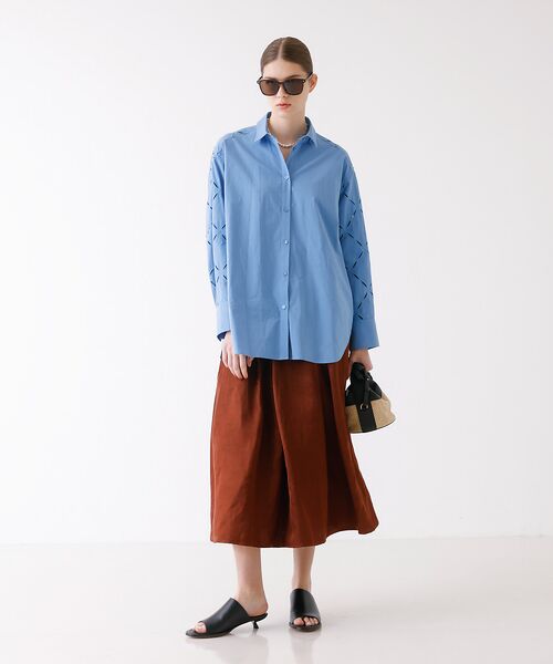 DESIGNWORKS / デザインワークス ミニ・ひざ丈スカート | サテンフレアスカート | 詳細4