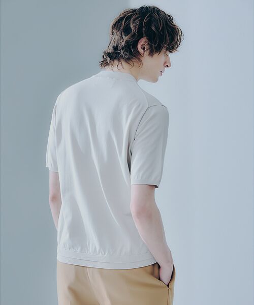 DESIGNWORKS / デザインワークス ニット・セーター | ハイツイスト モックネック 半袖ニット | 詳細2