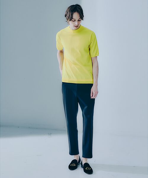 DESIGNWORKS / デザインワークス ニット・セーター | ハイツイスト モックネック 半袖ニット | 詳細4