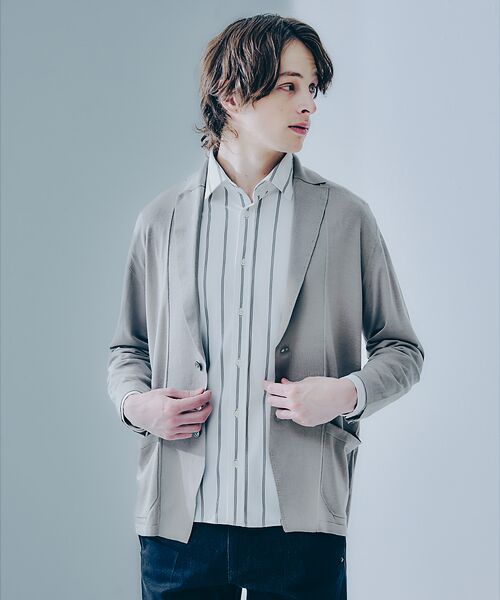DESIGNWORKS/デザインワークス シルク カーディガン ジャケット ベージュ 50 DESIGNWORKS/デザインワークス シルク カーディガン ジャケット ベージュ 50