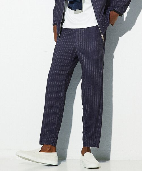 DESIGNWORKS/デザインワークス 【セットアップ対応】ナイロン トリコットメッシュ アクティブパンツ ストライプ 46 DESIGNWORKS/デザインワークス 【セットアップ対応】ナイロン トリコットメッシュ アクティブパンツ ストライプ 46