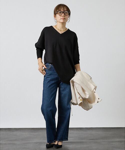 DESIGNWORKS / デザインワークス ニット・セーター | ハーフミラノVネックプルオーバー | 詳細11