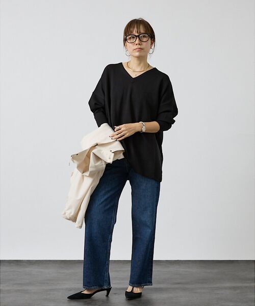 DESIGNWORKS / デザインワークス ニット・セーター | ハーフミラノVネックプルオーバー | 詳細12