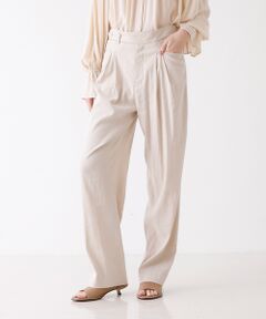 DESIGNWORKS / デザインワークス パンツ | 【セットアップ対応】リネンストレッチタックワイドパンツ