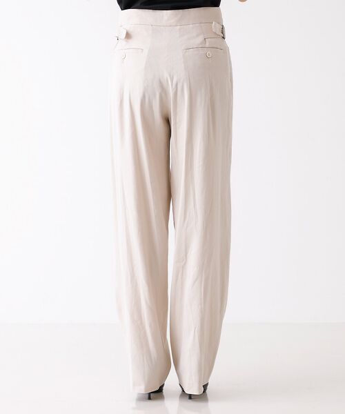 DESIGNWORKS / デザインワークス パンツ | 【セットアップ対応】リネンストレッチタックワイドパンツ | 詳細6