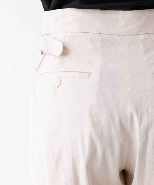 DESIGNWORKS / デザインワークス パンツ | 【セットアップ対応】リネンストレッチタックワイドパンツ | 詳細7