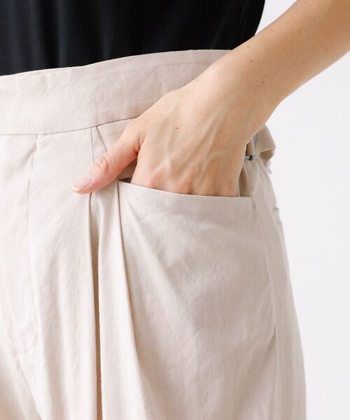 DESIGNWORKS / デザインワークス パンツ | 【セットアップ対応】リネンストレッチタックワイドパンツ | 詳細8