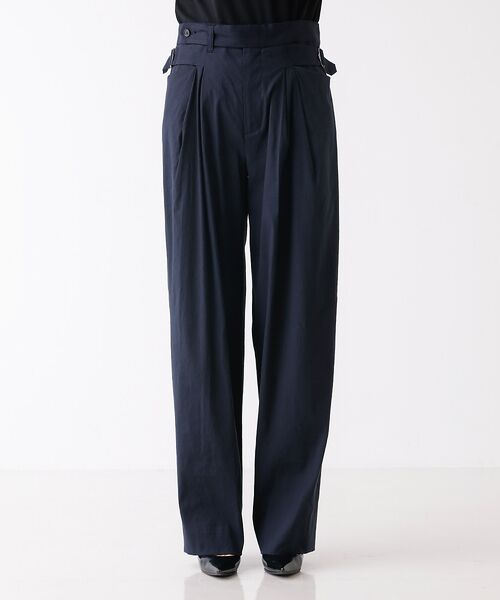 DESIGNWORKS / デザインワークス パンツ | 【セットアップ対応】リネンストレッチタックワイドパンツ | 詳細15