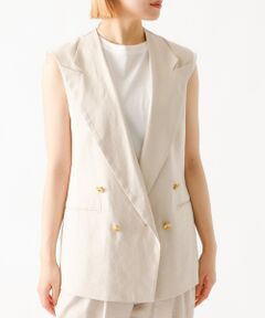 DESIGNWORKS / デザインワークス ベスト | 【セットアップ対応】リネンストレッチベスト