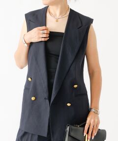 DESIGNWORKS / デザインワークス ベスト | 【セットアップ対応】リネンストレッチベスト