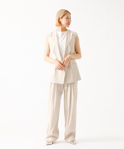 DESIGNWORKS / デザインワークス ベスト | 【セットアップ対応】リネンストレッチベスト | 詳細10