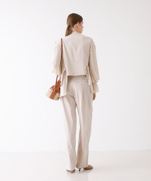 DESIGNWORKS / デザインワークス ベスト | 【セットアップ対応】リネンストレッチベスト | 詳細3