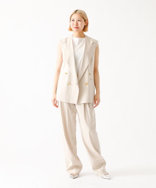 DESIGNWORKS / デザインワークス ベスト | 【セットアップ対応】リネンストレッチベスト | 詳細8