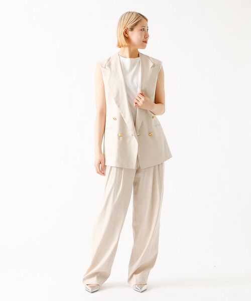 DESIGNWORKS / デザインワークス ベスト | 【セットアップ対応】リネンストレッチベスト | 詳細9