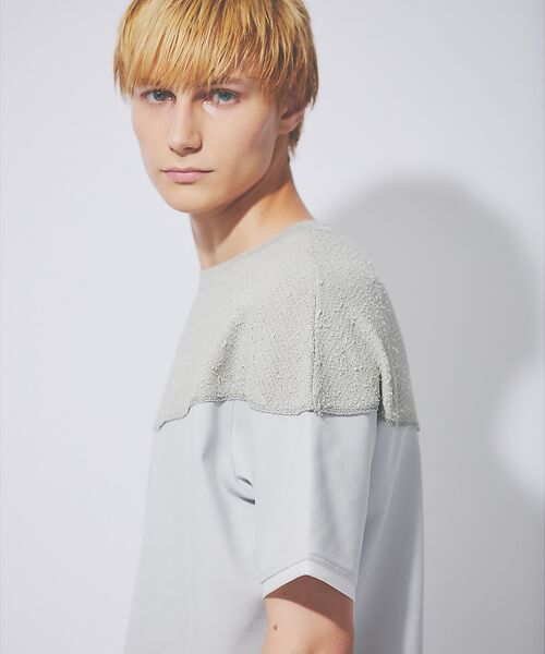 DESIGNWORKS / デザインワークス Tシャツ | 【ストレッチポンチ】ニット ドッキング Tシャツ | 詳細3