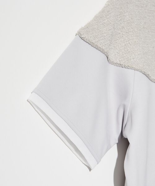 DESIGNWORKS / デザインワークス Tシャツ | 【ストレッチポンチ】ニット ドッキング Tシャツ | 詳細6