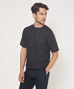 DESIGNWORKS / デザインワークス ニット・セーター | 和紙 ヘリンボーンニット Tシャツ